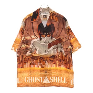 WACKO MARIA ワコマリア 23SS GHOST IN THE SHELL S/S HAWAIIAN SHIRT -TYPE 1 ハワイアンシャツ 攻殻機動隊 半袖シャツ 総柄 オレンジ