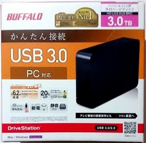 【未開封】バッファロー 外付けHDD 3TB HD-LC3.0U3-BKC 黒 ／ 発売時期:2014年4月