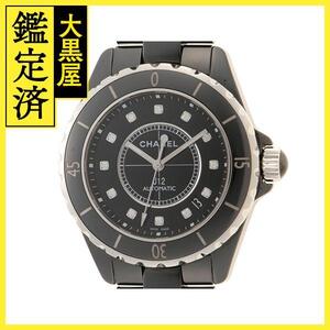 CHANEL シャネル 2015年並行品 J12 38MM H1626 セラミック/ステンレス ブラック文字盤 自動巻き【472】SJ