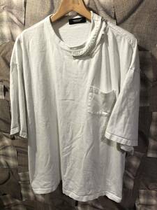 UNDERCOVER アンダーカバー 23SS 襟2連ZIP S/S PK TEE Tシャツ 無地 UC1C4801 サイズ4 ホワイト　FK