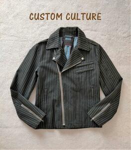 CUSTOM CULTURE ストライプライダースジャケット 48 m49858705678