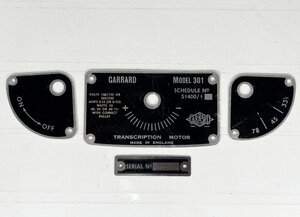 Garrard 301 プレート 4枚 [11061]