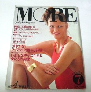 モア 1981/ 楽しむ水着 夏のランジェリー 倍賞千恵子 大滝詠一 ジェーン・フォンダ 杉本エマ 藤田敏八 加藤登紀子 井上堯之×宇崎竜童 他