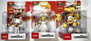 未開封新品 amiibo トリプルウェディングセットと同構成[マリオ/ピーチ/クッパ] (スーパーマリオシリーズ) アミーボ オデッセイ 3体セット