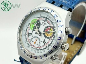 2406602201　◇ swatch スウォッチ IRONY アイロニー CHRONO クロノ AG1995 シルバー メンズ クォーツ QUARTZ QZ 腕時計 中古◇ swatch ス