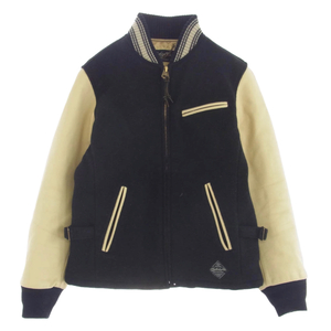 NEIGHBORHOOD ネイバーフッド 14AW 142TSNH-JKM05 VARSITY JACKET バーシティ ジャケット ウール レザー スタジャン 【中古】