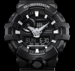 海外限定生産逆輸入モデル CASIO カシオ G-SHOCK Gショック 多彩な機能 1/100秒クロノ搭載 フルオートカレンダー新品 ALL BK