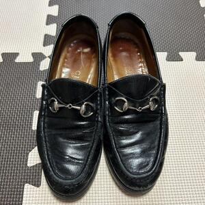 GUCCI　ホースビット　レザー　ローファー　黒