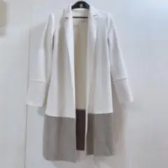 極美品！ZARA(ザラ)オフホワイトロングジャケットコート