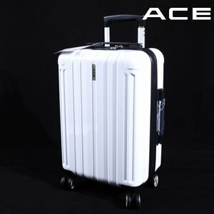 新品1円～★ACE エース 4輪スーツケース トランク キャリーケース ジッパータイプ TSAロック 31L 機内持ち込み 白 正規店本物◆7961◆