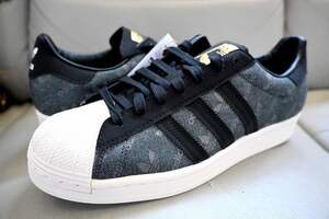 新品未使用 adidas Originals アディダス SUPERSTAR スーパースター DENIM デニム atmos 税込13200円 グレー ブラック US10.5 28.5センチ