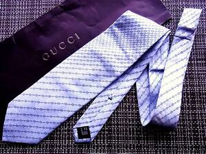 ☆状態並N☆5713■グッチ【GUCCI】 総ＧＧロゴ柄 ネクタイ