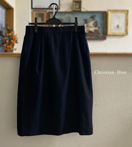 aps224 Christian Dior クリスチャンディオール スカート LL ネイビー