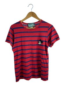 GUCCI◆リネンボーダークルーネックTEE/Tシャツ/XS/リネン/RED/ボーダー