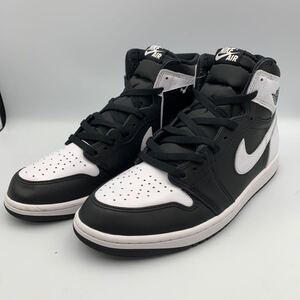 L194 未使用 NIKE ナイキ AIR JORDAN 1 レトロ DZ5485-010 メンズ ハイカットスニーカー US10 28cm ホワイト ブラック タグ付き