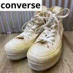 Y241128-20 converse 厚底ハイカットスニーカー　23.5cm