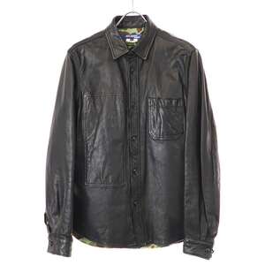 JUNYA WATANABE COMME des GARCONS MAN ジュンヤワタナベ コムデギャルソンマン 07AW カウレザーシャツ WT-B003 ブラック M IT54AESYAT5T