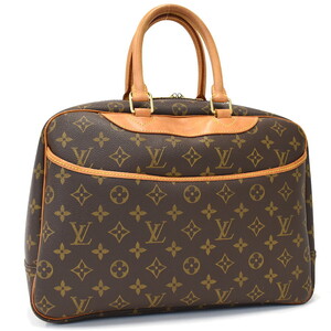 1円 ◆定価20万 極美品 LOUIS VUITTON ルイヴィトン ハンドバッグ ドーヴィル M47270 モノグラム ブラウン◆E.Cmr.oT-01