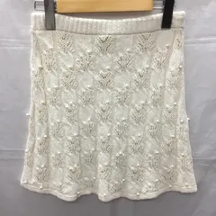 ZARA ザラ スカート ミニスカート 4331/105/250 フェイクパールトリムニットミニスカート