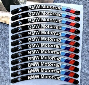 ★ BMW ★ リムステッカー 12枚/シート バイク ホイール モンエナ デカール　 ホイールリム