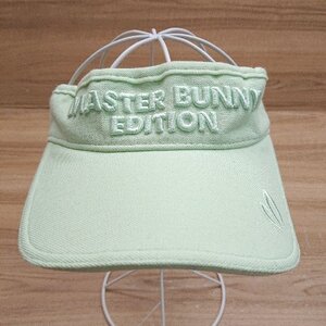 ◇ MASTERBUNNYEDITION ゴルフ バックリボン サンバイザー ミントグリーン サイズFR レディース E