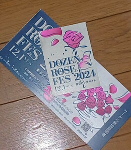  DOZEN ROSE FES 2024 12/1　サークルチケット　サーチケ１枚　赤ブー　　　サクチケ サークルPASS