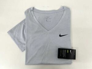 新品■NIKE ナイキ レディース ドライフィットTシャツ M 半袖シャツ Vネック ランニング ヨガ スポーツウェア