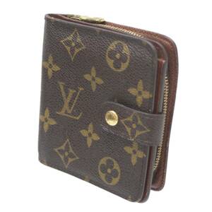 LOUIS VUITTON/ルイヴィトン コンパクトジップ 二つ折り財布 モノグラム M61667 CA0075 FS Bランク