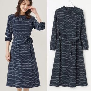 J.PRESS LADIES【洗える】ジオメトリックプリント ワンピース 11号（Lサイズ）ブラウス シャツ ジェイプレス レディス 新品