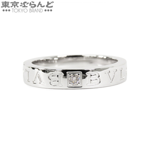 101730459 ブルガリ BVLGARI ブルガリ ブルガリ ダブルロゴ 1Pダイヤ リング ホワイトゴールド K18WG ダイヤモンド 14.5号相当 指輪 仕上済