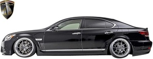 【M’s】LEXUS LS40 後期 LS460 LS600h (F-SPORT用) AIMGAIN 純VIP SPORT サイドアンダースポイラー 左右 FRP エイムゲイン エアロ