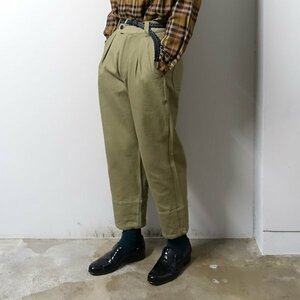 URU 20AW COTTON HEAVY DRILL / 1 TUCK PANTS