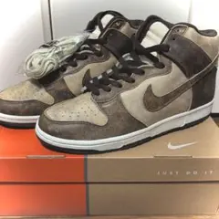 nike dunk high ダンク 新品 茶色×ベージュ　27.5cm