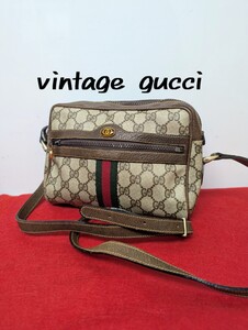 美品 極上！gucci シェリーライン ショルダーバッグ GG オールドグッチ