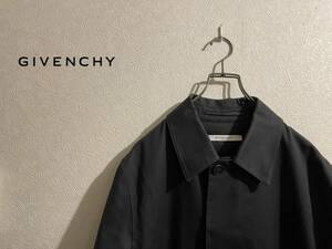 ◯ イタリア製 GIVENCHY ゴム引き コート / ジバンシー ステンカラー バルカラー マッキントッシュ コットン ブラック 48 Mens #Sirchive