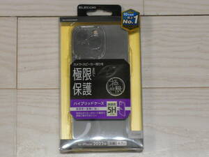 ★新品　ELECOM　エレコム　iPhone 15 Pro Max ハイブリッドケース 極限　PM-A23DHVCKKCR