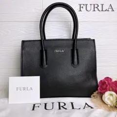 美品☆FURLAフルラ トートバッグ レザーブラック ゴールド金具 保存袋