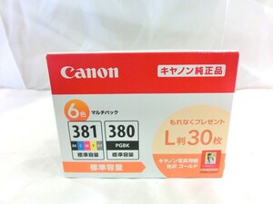 1000円スタート インクカートリッジ CANON BCI-381+380 6色マルチパック キャノン 標準容量 未開封品? 外箱付 WHO HH1003