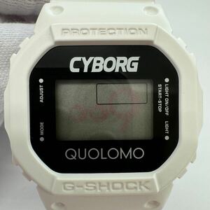 ★1円スタート★CASIO カシオ G-SHOCK Gショック QUOLOMO サイボーグ009 メンズ 腕時計 DW-5600VT ジャンク ホワイトカラー 箱あり 中古品