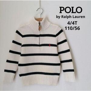 ポロ ラルフローレン polo キッズ ボーダー ハーフジップ ニット 110