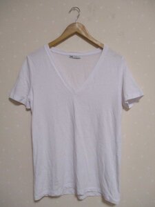 ★　ＺＡＲＡ　ザラ　★　コットン100半袖Ｔシャツ　Ｍ　オフホワイト（10518）