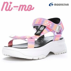 ムーンスター ニーモ サンダル ni-mo NM J106 パープル ＃足元キラかわメイク 女の子 ジュニア スニーカー かわいい 21.0cm