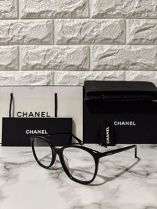 シャネル　CHANEL メガネ　3432 ブラック　フレーム　伊達　オシャレ　黒縁