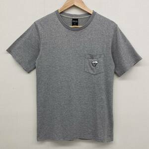 初期 NumberNine 03SS カート期 ローリングストーンズ ベロ 刺繍 ポケット Tシャツ グレー ナンバーナイン 半袖 無地 Tee archive 3070651