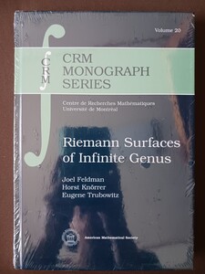 Riemann Surfaces of Infinite Genus /Joel Feldman Horst Knorrer Eugene Trubowitz /CRM MONOGRAPH SERIES/数学洋書/新品未読/送料無料