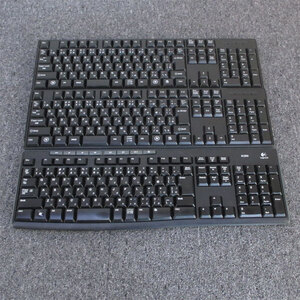 0065-K ★中古 LOGICOOL K260 メーカー不明 日本語キーボード 無線接続 受信機欠品 3個セット#K260