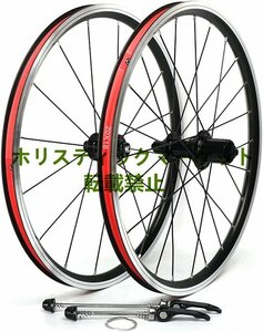 ホイールセット 20インチ折りたたみ自転車 100/130mmハブ対応11スピードカセッ24穴451BMXリムVブレーキクイックレリースホイール