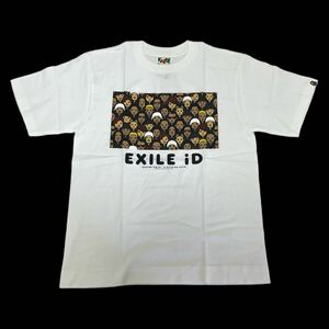 送料230円【新品】A BATHING APE × EXILE iD MILO EXILE PATTERN Tシャツ マイロ エグザイル 白 ホワイト S BAPE アベイシングエイプ