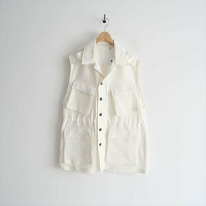 2024SS / 未使用 / CURRENTAGE カレンテージ / No sleeve vest with corsage ベスト / A2541FB202 / 2404-0410