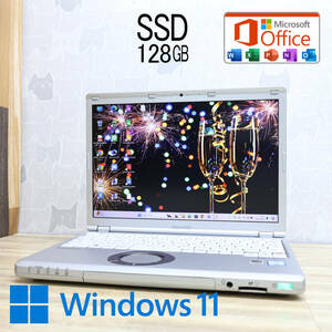 ★美品 高性能6世代i3！SSD128GB★CF-SZ5 Core i3-6100U Webカメラ Win11 MS Office 中古品 ノートPC★P72458